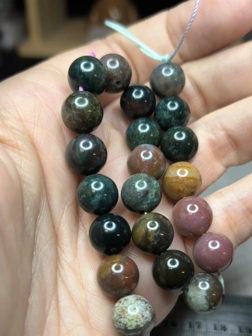 #3- 10mm Indian Agate Gemstone Beads - 8 Inch Strand